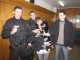 Uratowany przez policjantów piesek z rzeki Bystrzycy