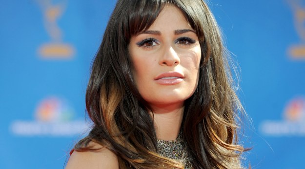 &nbsp; Lea Michele podczas tegorocznej gali rozdania nagród Emmy /Frazer Harrison /Getty Images/Flash Press Media