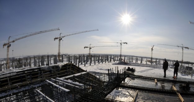 Budowa stadionu we Lwowie znowu została wstrzymana &nbsp; /AFP
