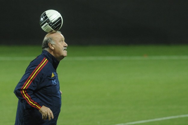 &nbsp; Vicente del Bosque ma piłkę na głowie dosłownie i w przenośni. /AFP