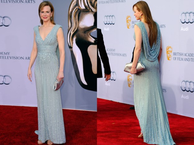 Nicole Kidman w kreacji Elie Saaba &nbsp; /Getty Images/Flash Press Media