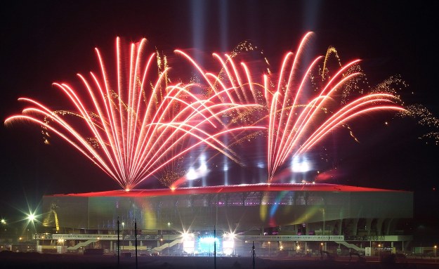 &nbsp; Uroczyste otwarcie stadionu we Lwowie /AFP