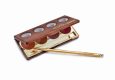 Zestaw Chocoholics Jane Iredale - czekoladowych błyszczyków z pędzelkiem i lusterkiem 