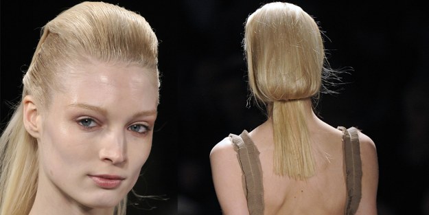 Fryzury z pokazu Herve Leger i Vera Wang &nbsp; /East News/ Zeppelin