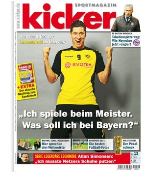 Robert Lewandowski na okładce "Kickera" /Internet
