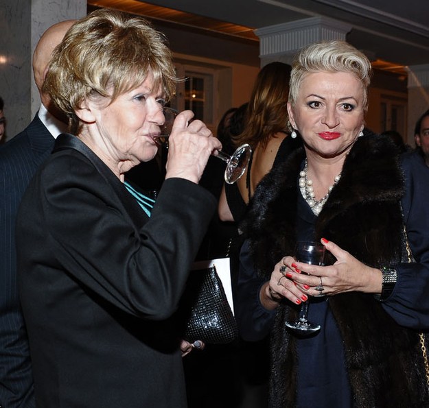 Maria Czubaszek i Hanna Bakuła razem na salonach. /Andras Szilagyi /MWMedia