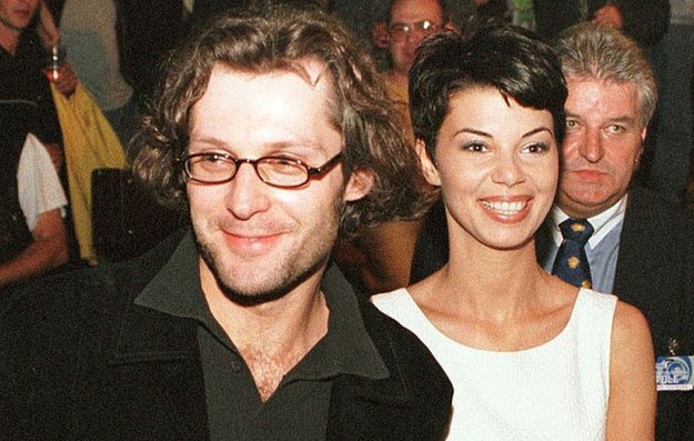 Edyta Górniak i Robert Kozyra razem na festiwalu w Opolu. 1998 rok. /Piotr Blawicki /East News