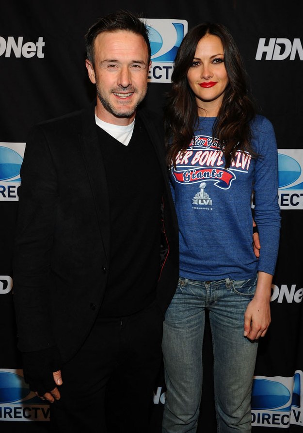 Były mąż Courtney, David Arquette, ze swoją nową dziewczyną Christiną MacLarty. /Michael Buckner /Getty Images/Flash Press Media