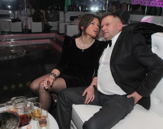 Luiza Kobyłecka i Krzysztof Rutkowski w klubie Pomarańcza w Łodzi /Cezary Pecold /Agencja SE/East News