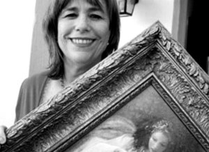 Marilyn Michau z naznaczonym paranormalnym oddziaływaniem obrazem anioła pędzla Nancy Noel /MWMedia