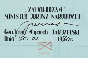 Podpis gen. W. Jaruzelskiego na planie operacji /fot. dzięki uprzejmości WIW 