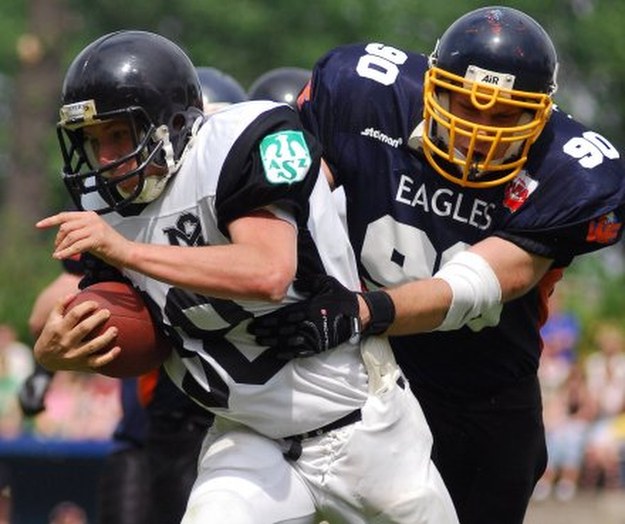 Mecz Eagles z Silesią Miners,FOT.Łukasz Laskowski /Agencja Przegląd Sportowy