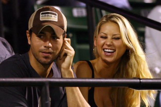 Enrique Iglesias i Anna Kurnikowa /AFP