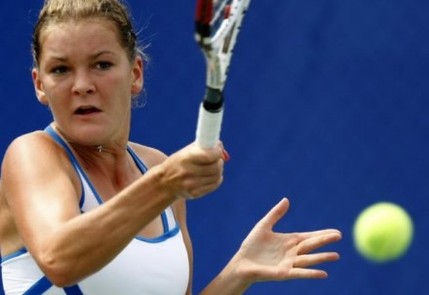 Agnieszka Radwańska pewnie przeszła przez pierwszą rundę turnieju w Cincinnati. /AFP