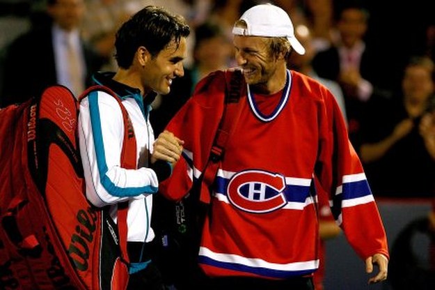 Roger Federer i Frederic Niemeyer. /AFP