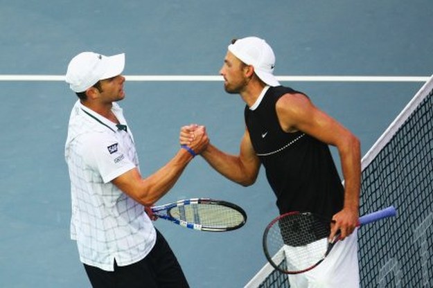 Andy Roddick i Łukasz Kubot po meczu/fot. Feng Li /Getty Images/Flash Press Media