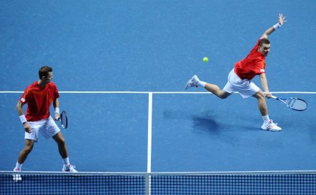 Mariusz Fyrstenberg (z lewej) i Marcin Matkowski. /AFP