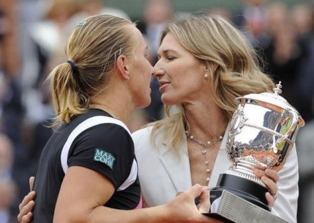 Steffi Graf (z prawej) /AFP