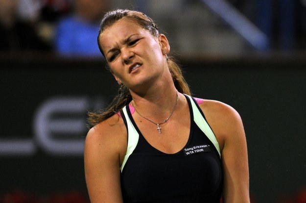Agniesza Radwańska była niepocieszona po porażce ze swoją przyjaciółką, Caroline Wozniacki /AFP