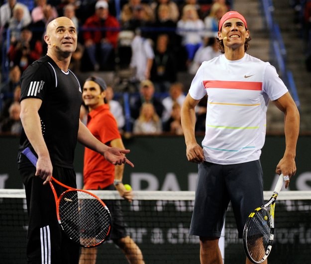Andre Agassi i Rafael Nadal /AFP