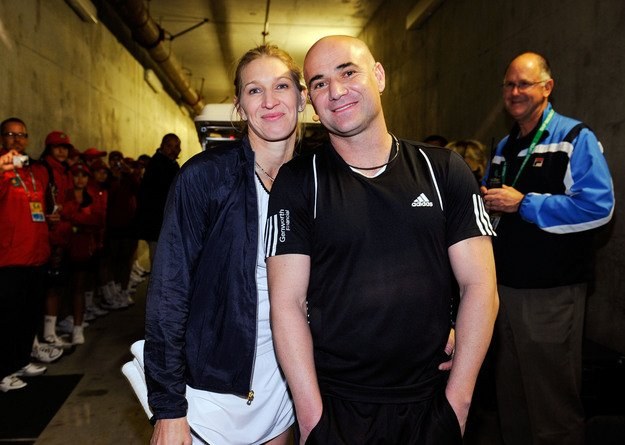 Andre Agassi ze swoją żoną Stefii Graf /AFP