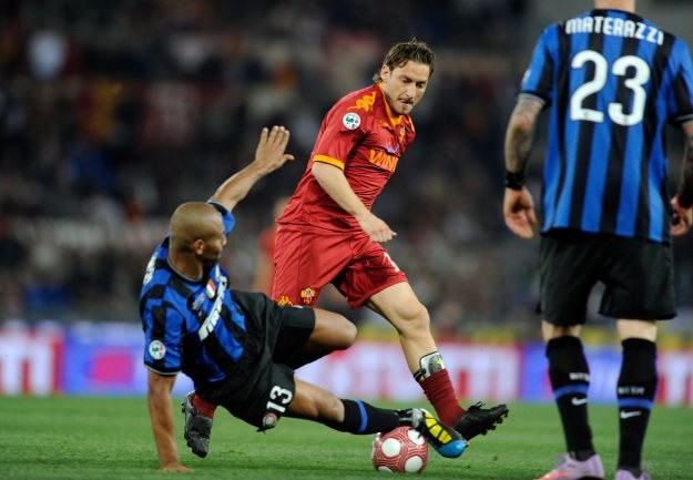 Francesco Totti w czasie finału Pucharu Włoch zakończonego zwycięstwem Interu 1-0/fot. Claudio Villa /Getty Images/Flash Press Media