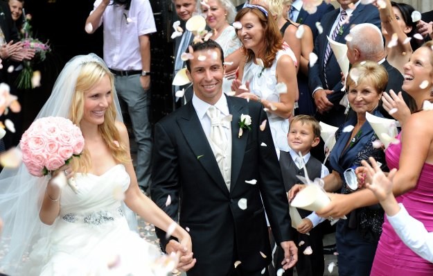 Nicole Vaidisova i Radek Stepanek pobrali się w katedrze Świętego Wita w Pradze /AFP