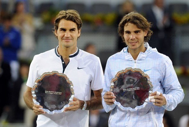 Roger Federer (z lewej) i Rafael Nadal /AFP