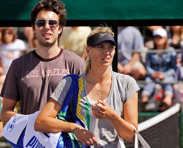 Sasha Vujacic  i Maria Szarapowa /AFP