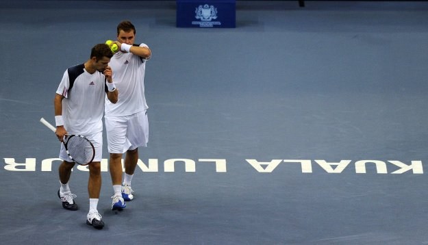 Mariusz Fyrsteberg (z lewej) i Marcin Matkowski są szóstą parą ATP Double Race /AFP