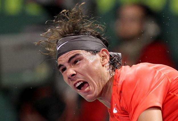 Rafael Nadal musiał się mocno napocić, aby pokonać Lukasa Lacko /AFP