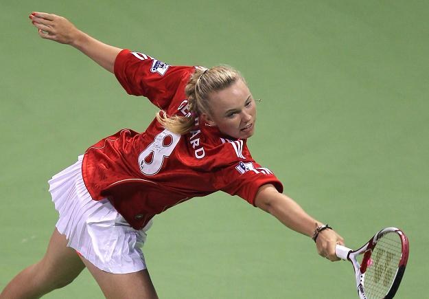 Dunka Caroline Wozniacki w koszulce Liverpoolu /AFP