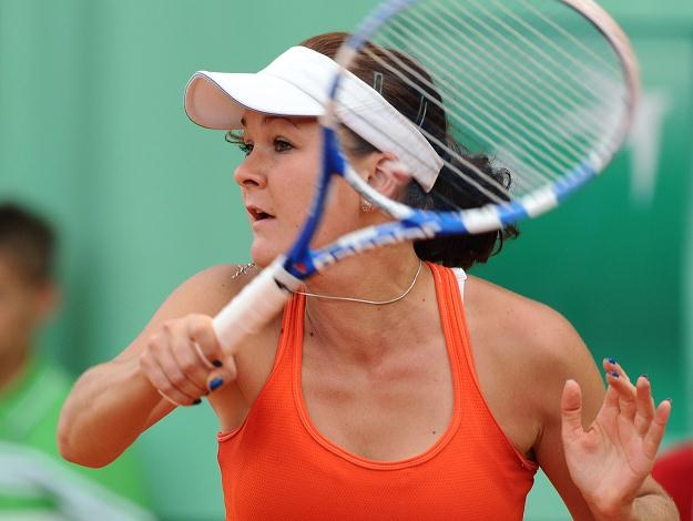 Agnieszka Radwańska podczas czwartkowego meczu na kortach Roland Garros /AFP