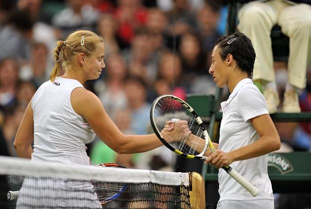 Francesca Schiavone (z prawej) obok Jeleny Dokić /AFP
