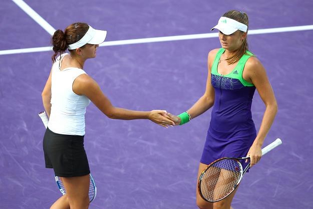 Agnieszka Radwańska (z lewej) i Daniela Hantuchova. /AFP