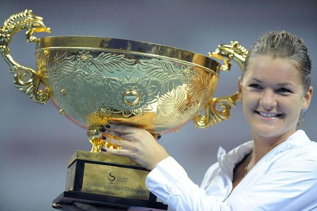 Agnieszka Radwańska powalczy o kolejne trofeum i ogromną nagrodę pieniężną /AFP