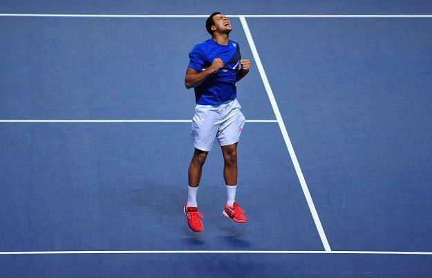 Jo-Wilfried Tsonga świętuje awans do finału /AFP