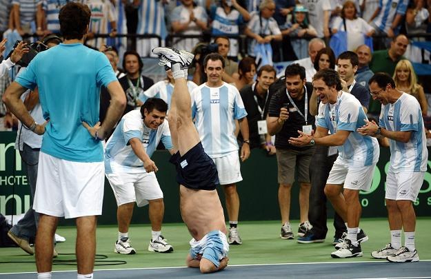 Tak tenisiści Argentyny świętowali awans do finału /AFP