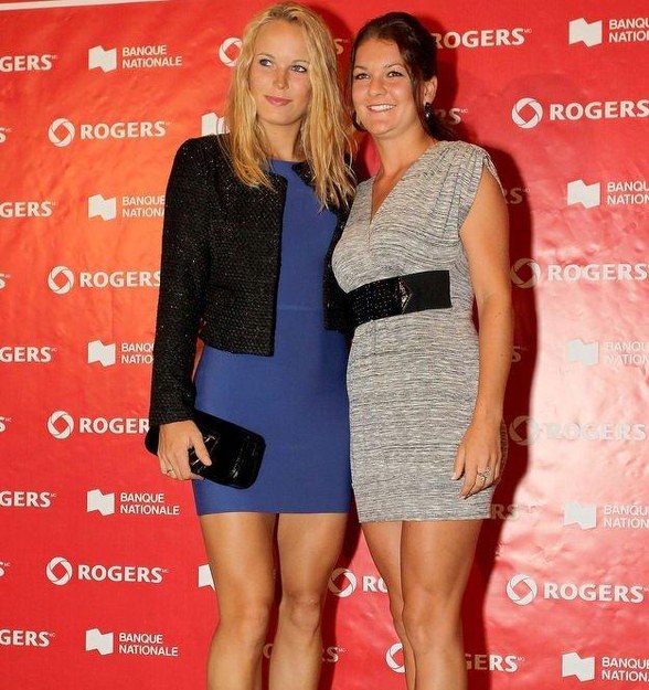 Agnieszka Radwańska (z prawej) i Caroline Wozniacki /AFP