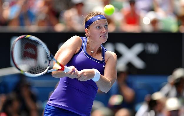 Petra Kvitova (na zdjęciu) spotka się z byłą najlepszą tenisistką świata Marią Szarapową /AFP