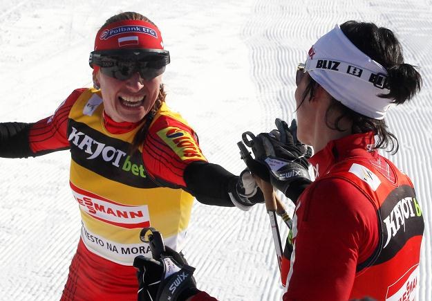 Justyna Kowalczyk i Marit Bjoergen/fot. Grzegorz Momot /PAP
