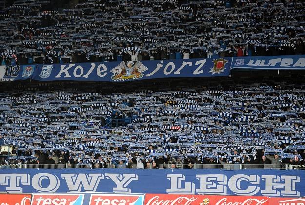 Kibice Lecha Poznań przeżyli srogi zawód podczas meczu z PGE GKS Bełchatów fot: Jakub Kaczmarczyk /PAP