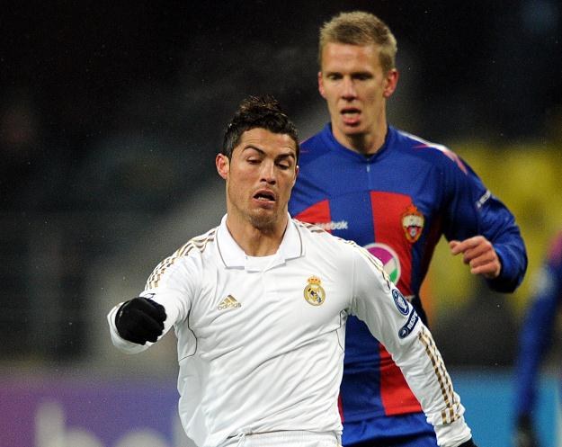 Cristiano Ronaldo (na pierwszym planie) i Pontus Wernbloom strzelili po golu dla Realu i CSKA /AFP