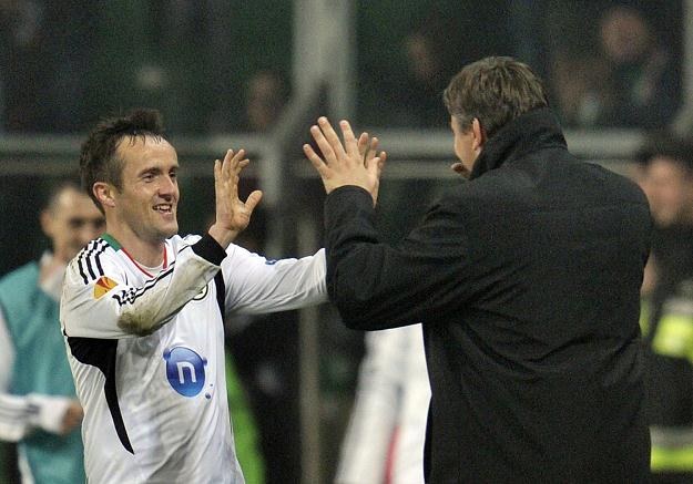 Miroslav Radović i Maciej Skorża, trener Legii /AFP