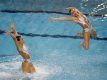 Urocze Włoszki wykonują układ dowolny podczas eliminacji w pływaniu synchronicznym teamów na pływackich mistrzostwach Europy w Eindhoven.