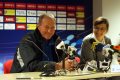 Trener Lecha Poznań Franciszek Smuda na konferencji prasowej przed meczem Pucharu UEFA z Feyenoordem Rotterdam Fot. Adam Ciereszko