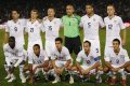 STANY ZJEDNOCZONE. W górnym rzędzie od lewej: Clint Dempsey, Jonathan Spector, Jay DeMerit, Tim Howard, Oguchi Onyewu, Michael Bradley. W dolnym rzędzie od lewej: Jozy Altidore, Ricardo Clark, Benny Feilhaber, Landon Donovan, Jonathan Bornstein.