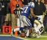 Lance Moore (na murawie) zdobywa dwa dodatkowe punkty po touchdownie w IV kwarcie