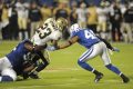 Pierre Thomas (nr 23) zdobywa przyłożenie dla Saints w III kwarcie meczu