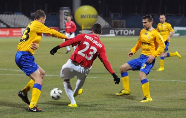  W meczu 19. kolejki piłkarskiej Ekstraklasy Arka Gdynia sensacyjnie pokonała w Krakowie Wisłę 1-0. Fot Joanna Żmijewska.